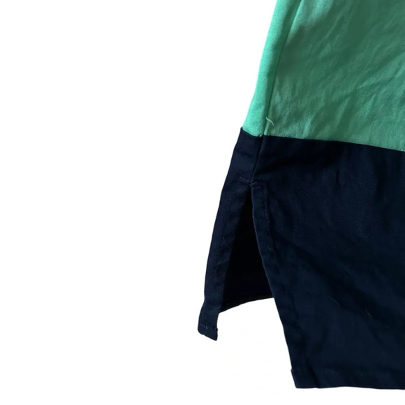 STS Sail to Stable Dress Rugby Stripe Navy Blue Teal Green Preppy Tenniscore Med - Picture 4 of 8
